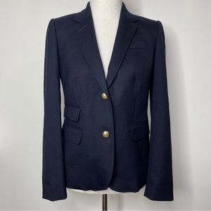 J Crew Schoolboy Jacket in Navy Blue with Gold Buttons
